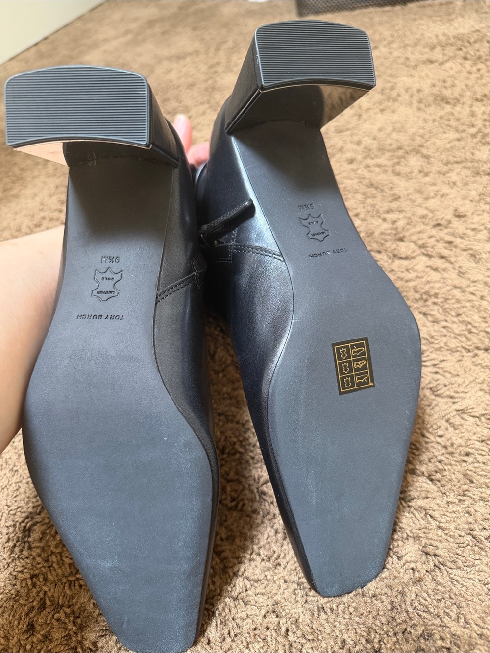 Tory Burch Georgia Black Leather Ankle boots in size 9.5 - Picture 5 of 6